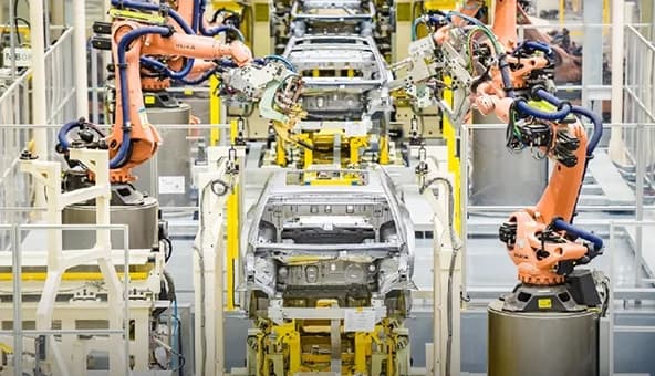 Robots on a GAC assembly line
